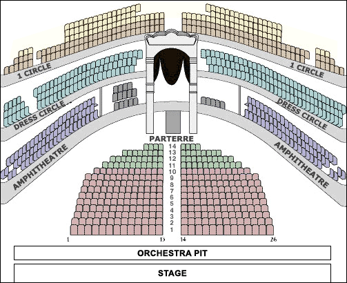 Bolshoi Ballet and Opera theatre - Hall Plan